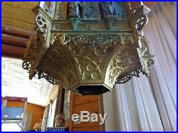 Vintage Large Church Cathedral Sanctuary 12 Apostles Hanging Lamp