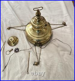 Vintage Large Church Sanctuary Brass Hanging Lamp-Untested