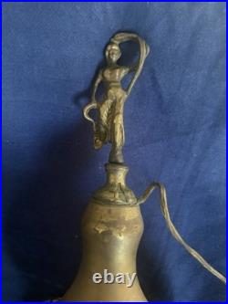 Vintage Large Cut Out Brass Ceiling Hanging Swag Pendant Lamp