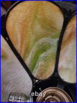 Vintage Large Slag Glass Tulip Hanging Lamp