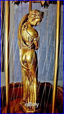 Vintage Lrg 32 Mineral Oil Rain Drip Goddess Hanging Lamp Mint Cond w New Pump