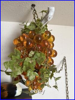 Vintage Lucite Hanging Grape Lamp
