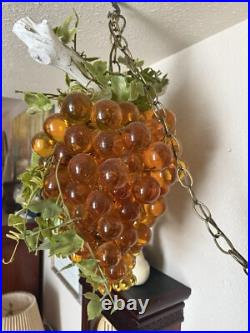 Vintage Lucite Hanging Grape Lamp