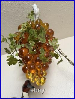Vintage Lucite Hanging Grape Lamp
