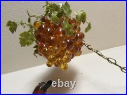 Vintage Lucite Hanging Grape Lamp