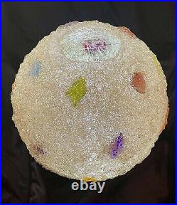 Vintage Lucite Rock Candy design over acrylic Hanging Swag Lamp Globe