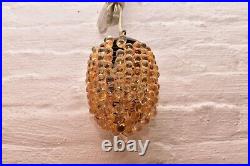 Vintage Lucite Swag Light Hanging Beehive Grapes Ceiling Lamp 10.25