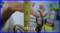 Vintage MCM 5 LIGHT Hanging Pendant Swag Lamp / Light WROUGHT IRON ACCENTS