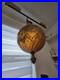 Vintage MCM Amber Hanging Swag Lamp Hollywood Regency Globe Parlor Light 18
