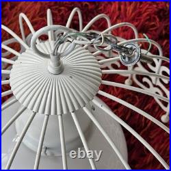 Vintage MCM Arthur Umanoff Bird Cage Ceiling Hanging Lamp Progress Spanish 18