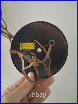 Vintage MCM Bubble Glass Swag Hanging Lamp Set