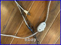 Vintage MCM Colorful Stain Lucite Swag Lamp Tiffany Style Pub Lamp 16