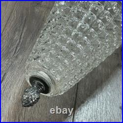 Vintage MCM Column Glass Hanging Light Swag Lamp Retro Underwriters Laboratories