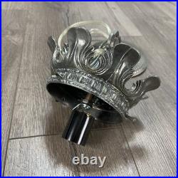 Vintage MCM Column Glass Hanging Light Swag Lamp Retro Underwriters Laboratories