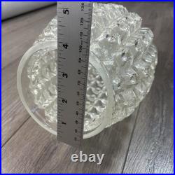 Vintage MCM Column Glass Hanging Light Swag Lamp Retro Underwriters Laboratories