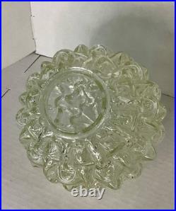 Vintage MCM Double Swag fixture with basketweave globes- silver finish