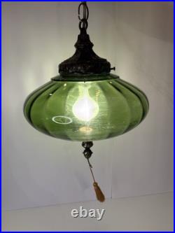 Vintage MCM Hanging Swag Lamp