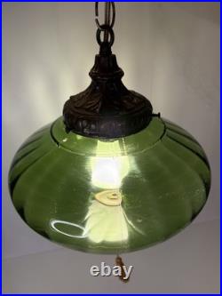 Vintage MCM Hanging Swag Lamp