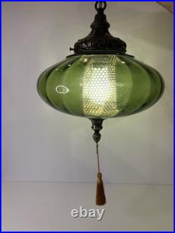 Vintage MCM Hanging Swag Lamp