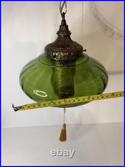 Vintage MCM Hanging Swag Lamp