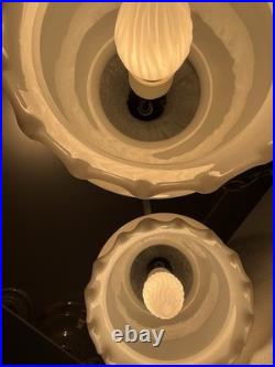 Vintage MCM Hanging Vanity Swag Hollywood Regency Ceiling Light Fixture