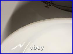 Vintage MCM Large Heavy 3 Light Hanging Ceiling Light Fixture For Rewire