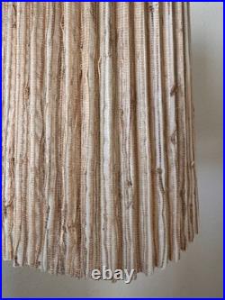 Vintage MCM Mid Century Hanging Swag Drum Textured Pendant Lamp
