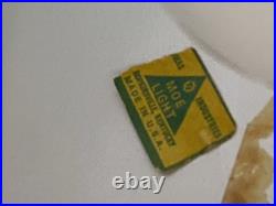 Vintage MCM Moe Hanging Lamp Plug-In Metal Burgundy/Brass Long Chain 13ft