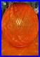 Vintage MCM Orange Swag Spun Acrylic Swag Mid Century Modern Lamp Lighting 1960s
