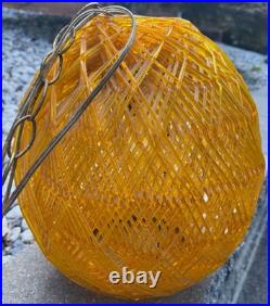 Vintage MCM Orange Swag Spun Acrylic Swag Mid Century Modern Lamp Lighting 1960s