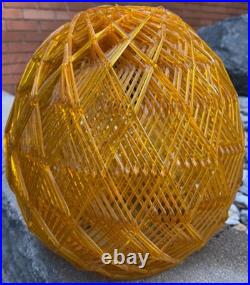 Vintage MCM Orange Swag Spun Acrylic Swag Mid Century Modern Lamp Lighting 1960s