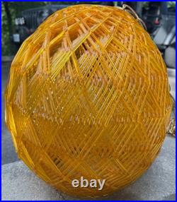 Vintage MCM Orange Swag Spun Acrylic Swag Mid Century Modern Lamp Lighting 1960s