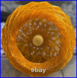 Vintage MCM Orange Swag Spun Acrylic Swag Mid Century Modern Lamp Lighting 1960s