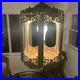 Vintage MCM Ornate Gothic Hanging Swag Lamp Hollywood Regency Pendant GIM 3056