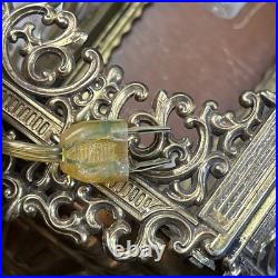 Vintage MCM Ornate Gothic Hanging Swag Lamp Hollywood Regency Pendant GIM 3056