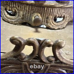 Vintage MCM Ornate Gothic Hanging Swag Lamp Hollywood Regency Pendant GIM 3056