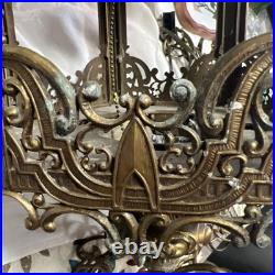 Vintage MCM Ornate Gothic Hanging Swag Lamp Hollywood Regency Pendant GIM 3056