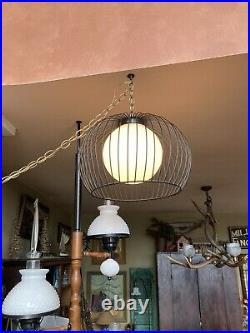 Vintage MCM Retro Hanging Swag Lamp