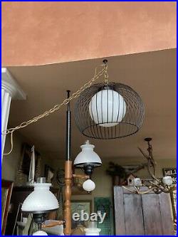 Vintage MCM Retro Hanging Swag Lamp