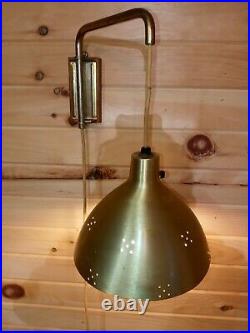 Vintage MCM Retro Sconce Hanging Light Weighted Swing Arm Lamp