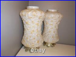 Vintage MCM Retro Swag Glass Pole Hanging Lamp Light Pendant Fixtures PAIR