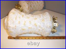 Vintage MCM Retro Swag Glass Pole Hanging Lamp Light Pendant Fixtures PAIR