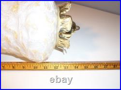 Vintage MCM Retro Swag Glass Pole Hanging Lamp Light Pendant Fixtures PAIR