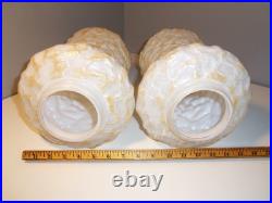 Vintage MCM Retro Swag Glass Pole Hanging Lamp Light Pendant Fixtures PAIR