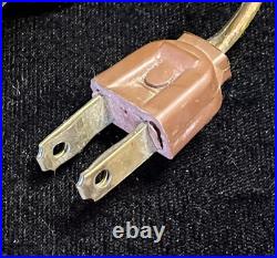 Vintage MCM SWAG Lamp Light White Opalescent Iridescent Glass Shade Pull Chain