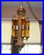 Vintage MCM Spanish Revival Amber Hanging Swag Light