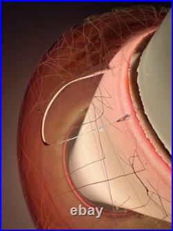 Vintage MCM Virden Pendant Lamp Pink White Glass Mid Century Modern 60s Lighting