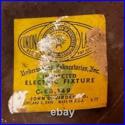 Vintage MCM Virden Pendant Lamp Pink White Glass Mid Century Modern 60s Lighting