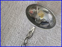 Vintage MCM White Milk Glass Hanging Swag Ceiling Lamp Chandelier Hollywood