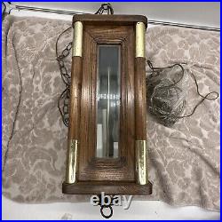 Vintage MCM Wood Hanging Swag Lamp LARGE Multi Light